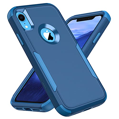 Lfurxzek-for-iPhone-XR-Case-Heavy-Duty-Tough-Rugged-Lightweight-Slim-Shockproof-Protective-Full-Body-Protection-Shockproof-Silicone-Case-for-iPhone-XR-61-Inch-Blue-0